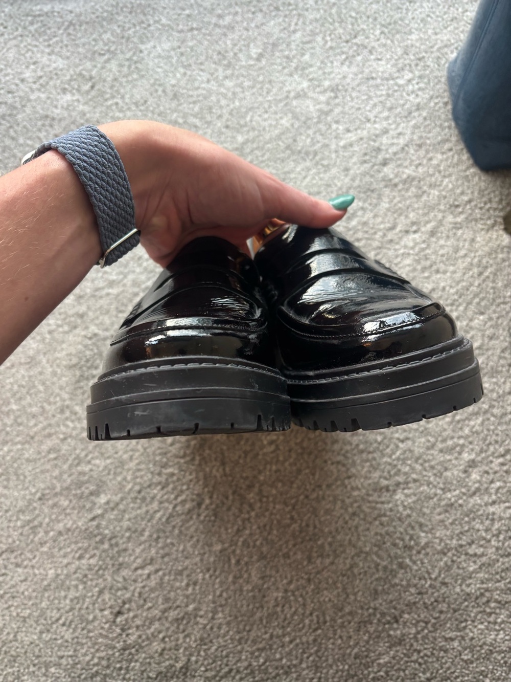 EUC Sézane Albane Loafers in Patent Black Size 9/40 - Picture 13 of 15